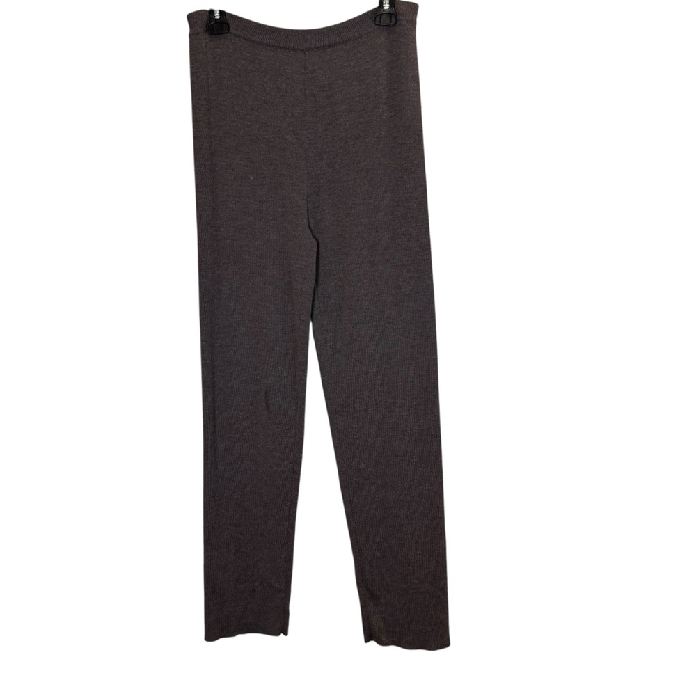 Eileen Fisher Women’s Mocha Brown Lagenlook Minimalist Wool Knit Pants Sz/PM